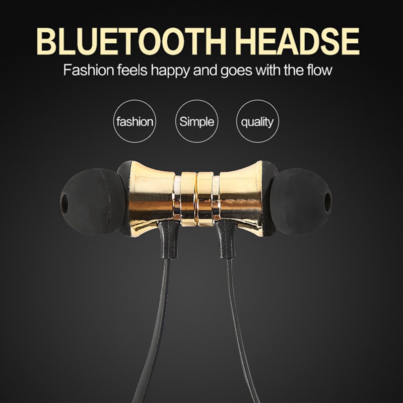 Tai Nghe Bluetooth Thể Thao Có Nam Châm Cho điện thoại Iphone X Android