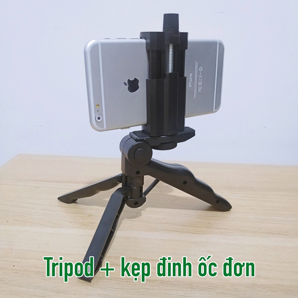 Tripod giá đỡ 3 chân mini đa năng hỗ trợ tay cầm, để bàn cho điện thoại, gopro giá rẻ