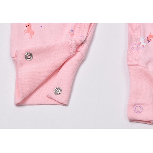 Áo liền quần LUCKYCANDY cotton dài tay phong cách mới lạ cho trẻ em 0-24 tháng tuổi