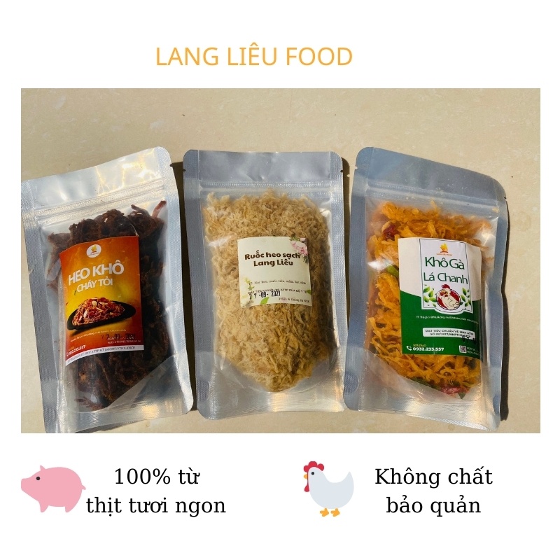 Combo 3 Gói Ruốc Heo - Khô Heo - Khô Gà Dùng Thử  [𝐅𝐑𝐄𝐄 𝐒𝐇𝐈𝐏] Đồ Ăn Vặt Đảm Bảo VS ATTP | BigBuy360 - bigbuy360.vn