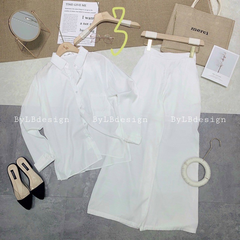 SET ÁO SƠ TÚI NGỰC MIX QUẦN SUÔNG ĐŨI | BigBuy360 - bigbuy360.vn