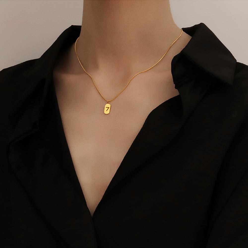 Vòng Cổ Choker VANES1 Chất Liệu Thép Titan Mặt Vuông Cá Tính Cho Nữ