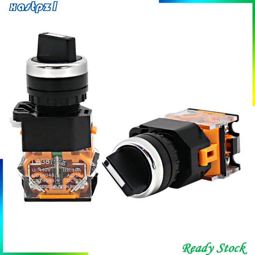 Công Tắc Nút Nhấn 3 Vị Trí 2no 10a 380v La38-20 X 3