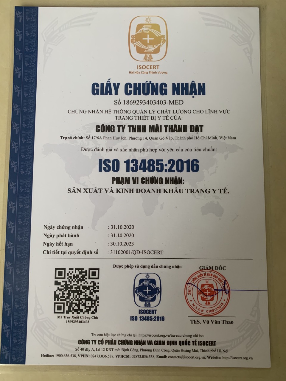 (CAO CẤP) Hộp Khẩu Trang Y Tế MÃI THÀNH ĐẠT-Kháng Khuẩn 99,9%(1 hộp/50 cái)-CAM KẾT VỀ CHẤT LƯỢNG | BigBuy360 - bigbuy360.vn