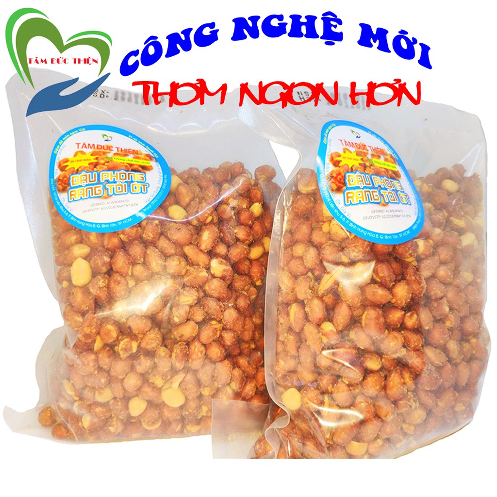 [Công Nghệ Mới-Thơm Ngon Hơn]1KG Đậu Phộng Rang Tỏi Ớt Tâm Đức Thiện - (Combo 2 Túi 500GR) - Đậu Phộng Chấy Tỏi Ớt | BigBuy360 - bigbuy360.vn