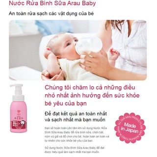 Nước rửa bình Arau - hàng chính hãng