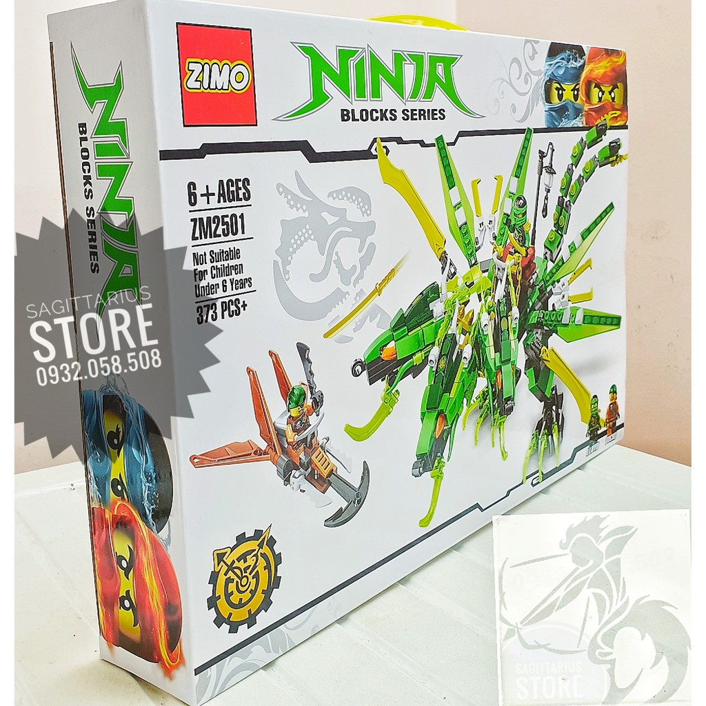 LEGO NinjaGo Lắp Ráp Robot Rồng 3 Đầu - 373 Miếng ( ZM2501 - Xanh Lá )