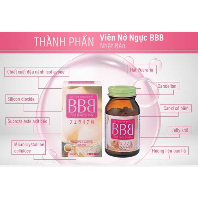 HCM-Viên nở ngực BBB Orihiro 300 viên Nhật Bản | BigBuy360 - bigbuy360.vn