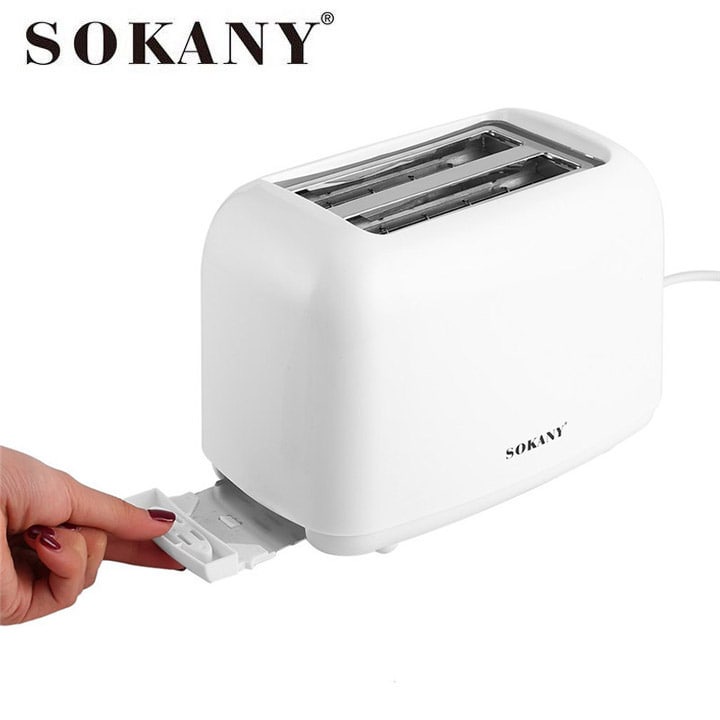 Máy nướng bánh mỳ SOKANY TRẮNG 700W 6 nấc nướng tiện lợi nhanh cho bữa sáng [ĐỔI 1 1 TẠI NHÀ]