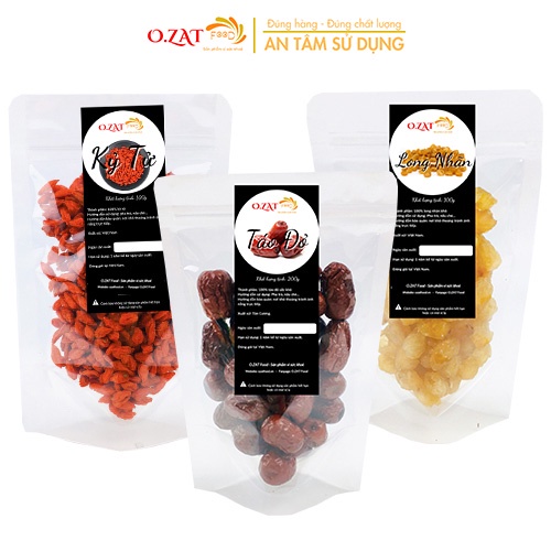 Trà dưỡng nhan táo đỏ kỉ tử/ kỷ tử long nhãn O.ZAT Food mỗi loại 100g( táo đỏ 200g) dưỡng nhan tăng cường sức đề kháng
