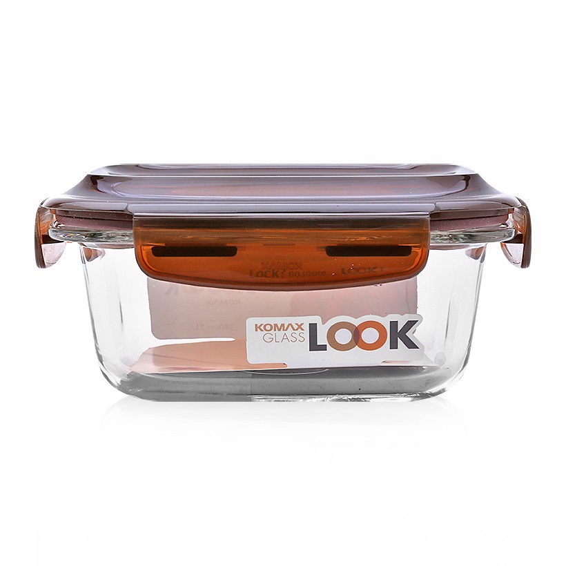 Hộp thực phẩm thủy tinh KOMAX Hàn Quốc GLASS LOOK 600ml, 340ml dùng lò vi sóng, hàng nhập chính hãng