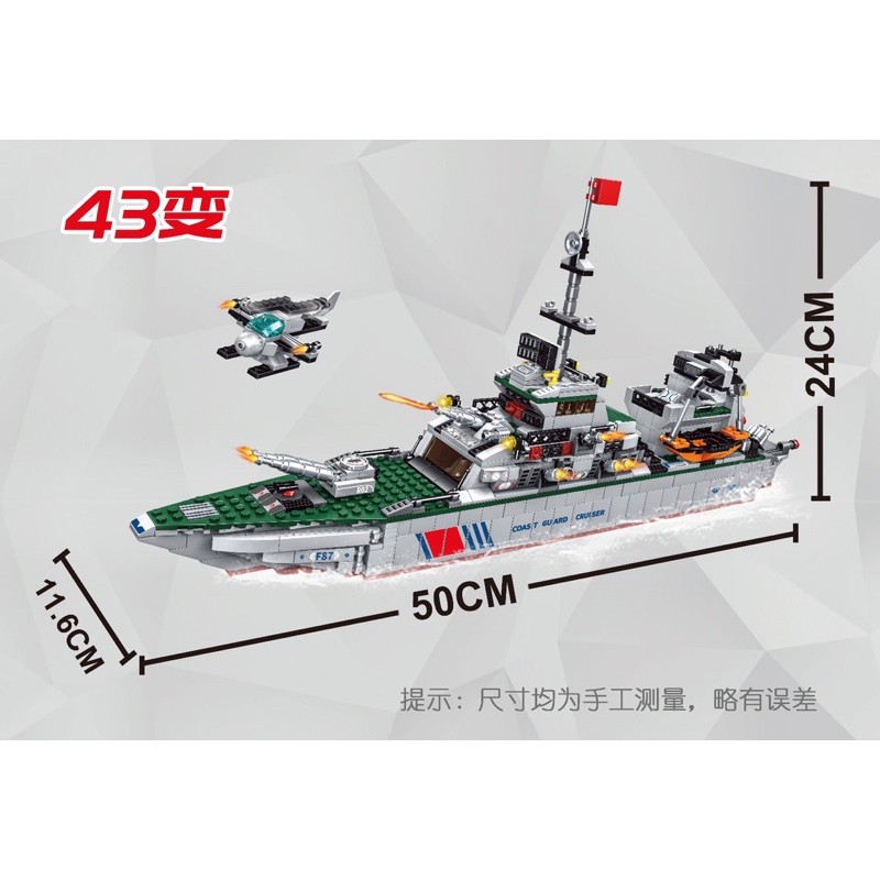 Lego con trai 1000 miếng- Lego tàu thủy tàu sân bay, máy bay,robot chiến đấu