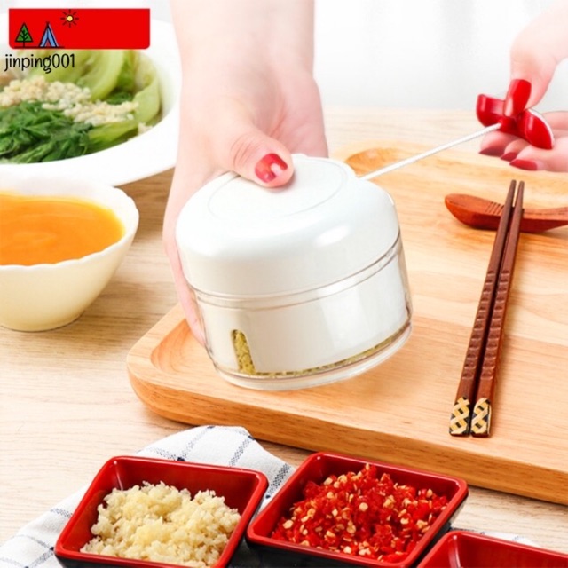 Máy xay tỏi kéo tay mini cho nhà bếp