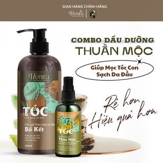 Bộ Dầu Gội Bồ Kết Sạch Gàu Dầu Gội Bồ Kết Cô Đặc và Xịt Dưỡng Tóc Thảo Mộc Ngăn Gàu, Giảm Rụng tóc, Mọc Tóc Nhanh