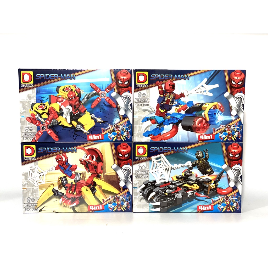 LẮP GHÉP NONLEGO BỘ 4 IN 1  NGƯỜI NHỆN - SPIDER MAN DLP564