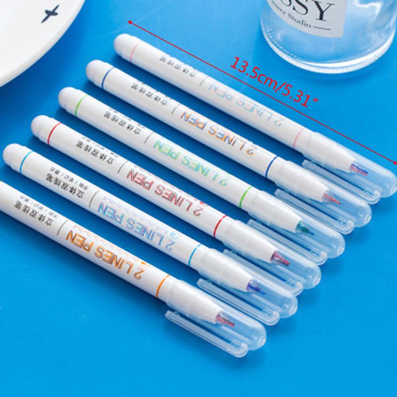 Set 3 / 6 Bút Gel 2 Đường Trang Trí Sổ Tay Diy