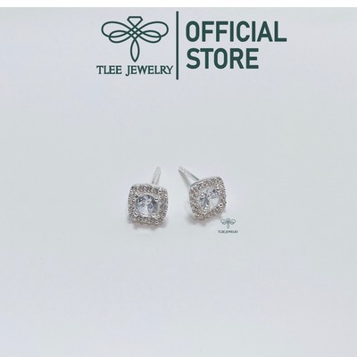 Bông tai nữ TLEE đá vuông mini sang trọng TLEE JEWELRY B0369