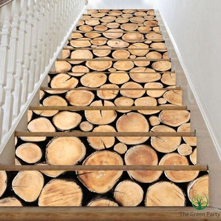 Set 13 Miếng Dán Trang Trí Cầu Thang Giả Gạch 3d Độc Đáo Diy
