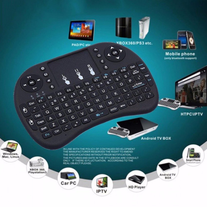 Bàn phím wifi mini keyboard kiêm chuột cảm ứng Pin Lithium