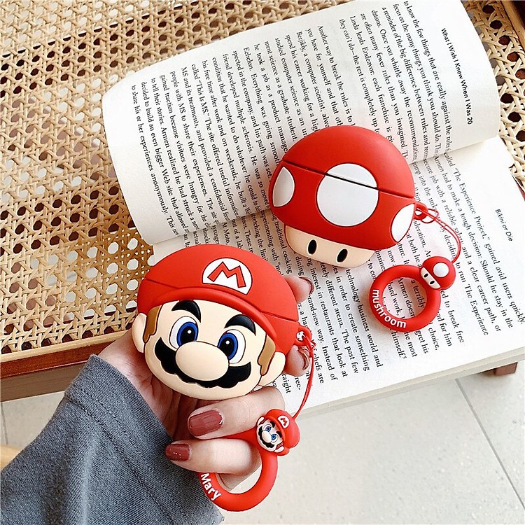 Airpods Case ⚡ Freeship ⚡ MARIO vs NẤM ⚡ Case Tai Nghe Không Dây Airpods 1/ 2/ i12/ Pro - Châts Case Store