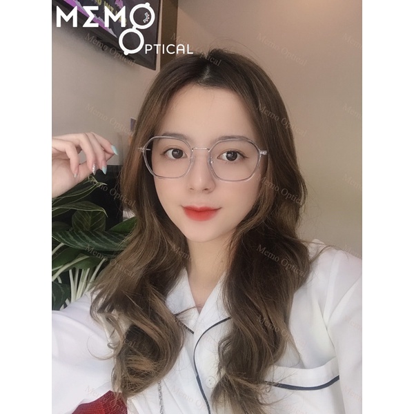Gọng Kính Cận Nam Nữ Dáng Vuông- Kính Hàn Quốc  Memo Optical Leisure012