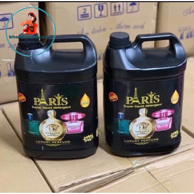 GIẢM 30% _ Nước giặt Pari hương hoa Pháp 5in1-can vuông 5 lít