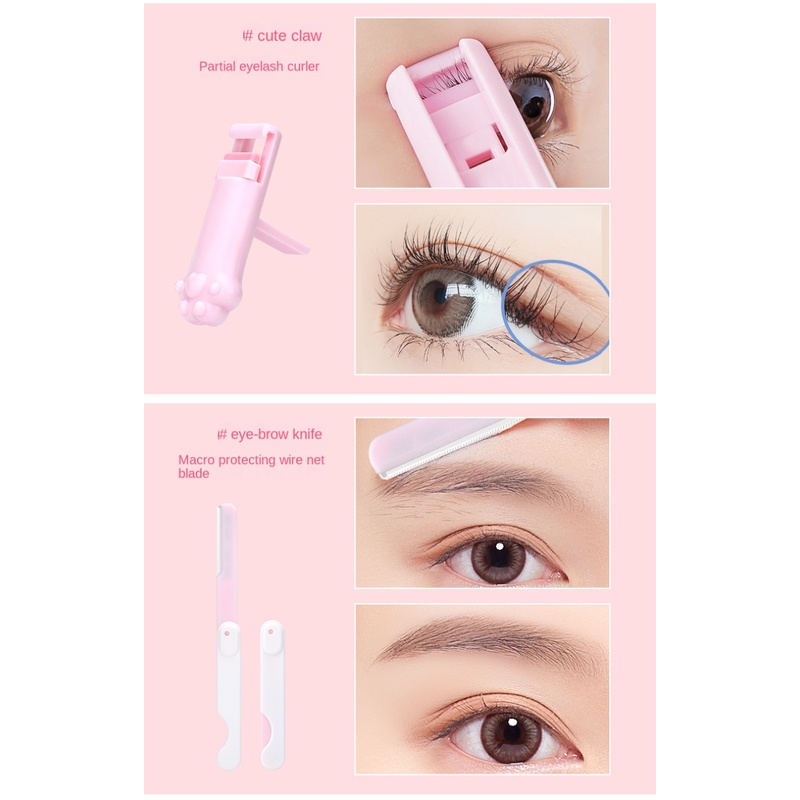 Set bấm mi 3 món Malian Eyelash Curler &amp; Eyebrow Trimmer, Dụng Cụ Bấm Mi / Lông Mày 3 Trong 1 Tiện Dụng, 3 in 1