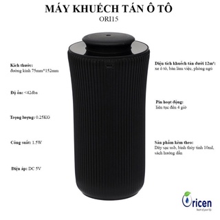 Máy xông tinh dầu O15 (Ô tô/ Văn phòng/ Gia đình)