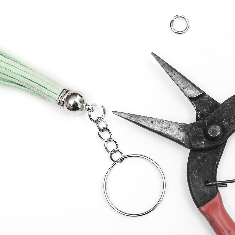 Set 50 Vòng Tròn Hở Một Vòng Bằng Thép Không Gỉ 8mm Làm Đồ Trang Sức Thủ Công DIY