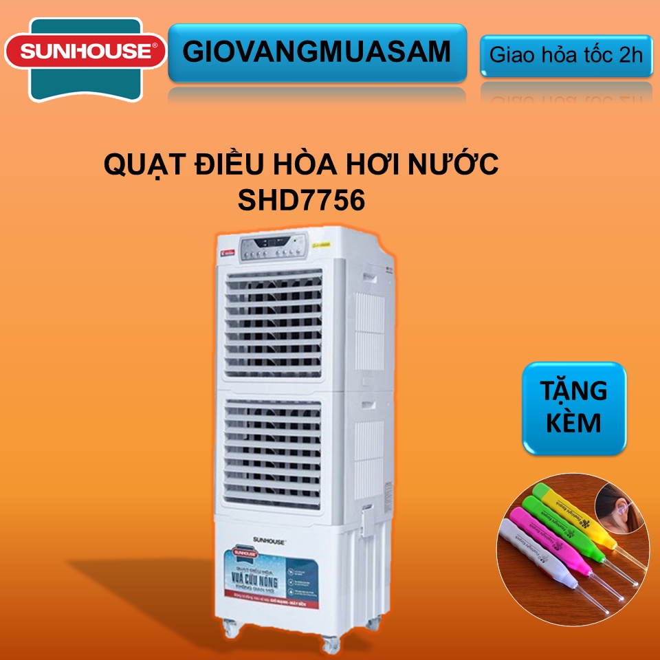 Quạt Điều Hòa Hơi Nước SUNHOUSE SHD7756