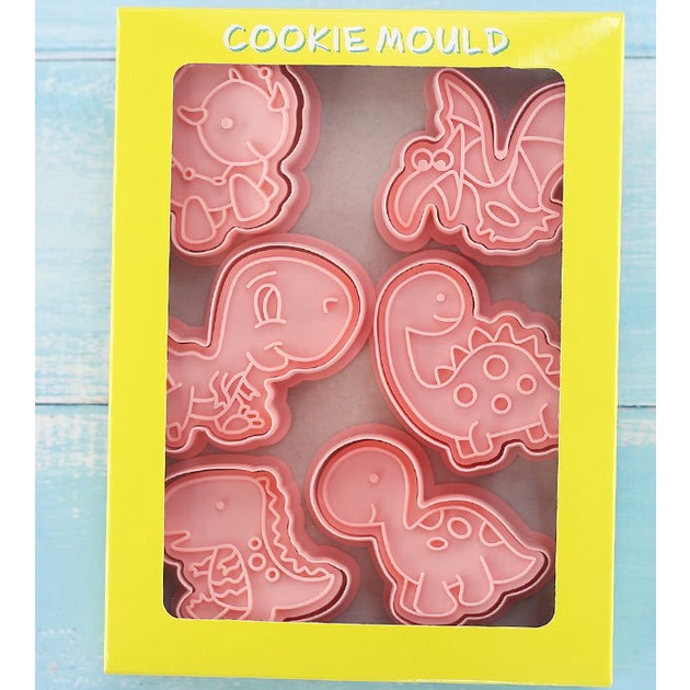 Khuôn cutter 3D bánh quy cookie khủng long pony peppa pig ô tô máy bay chó cứu hộ thần tài lân tết