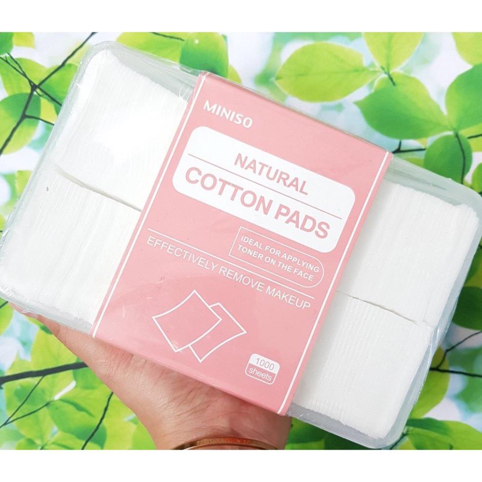 Bông tẩy trang Miniso Nhật Bản 180 miếng