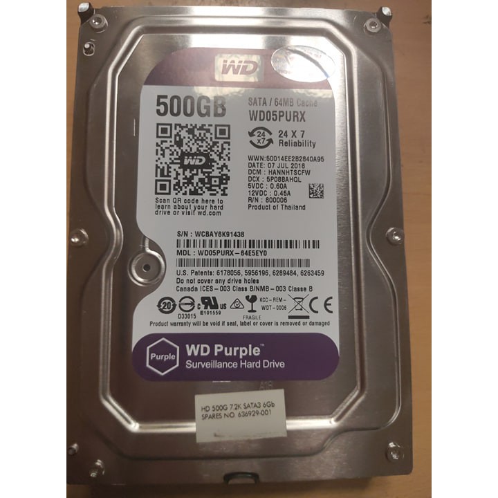 Ổ cứng máy tính - Western Tím -  500GB