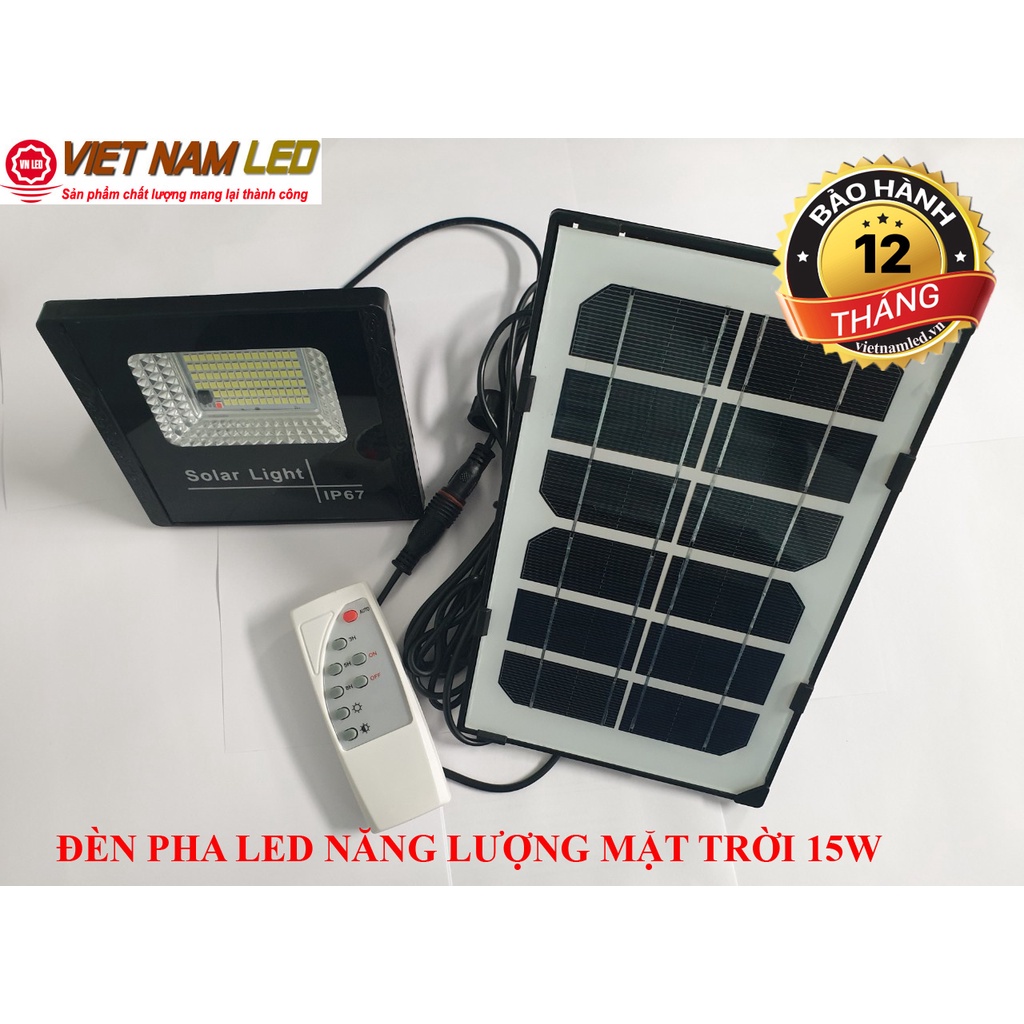 ĐÈN PHA LED NĂNG LƯỢNG MẶT TRỜI 15W