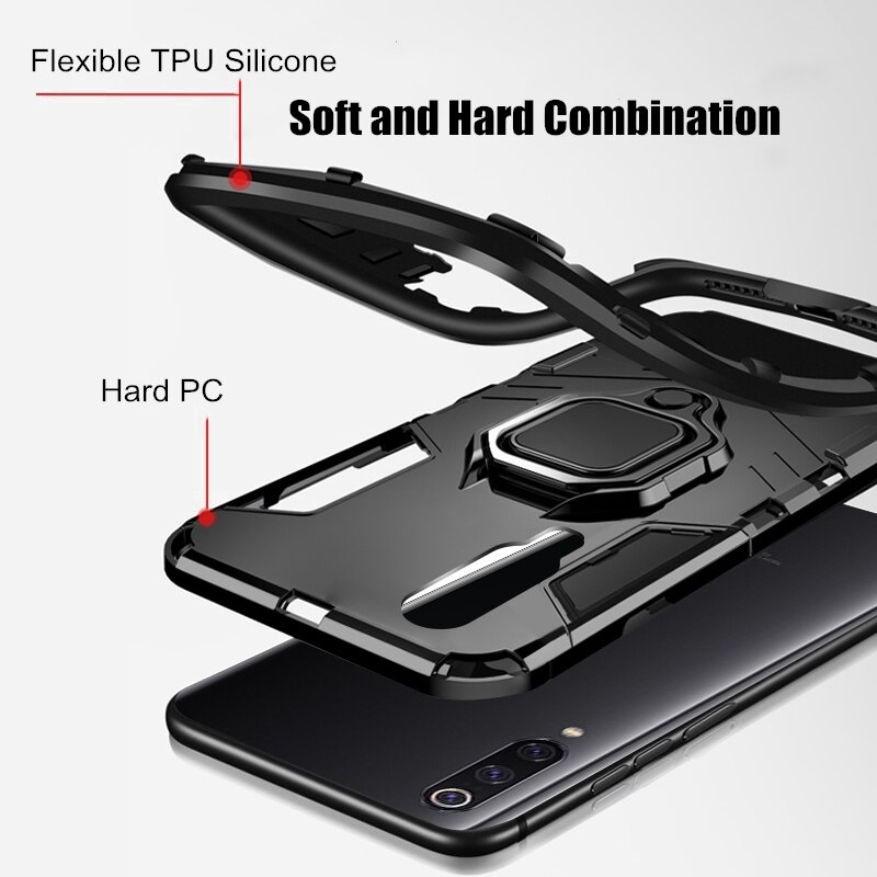 Ốp điện thoại có giá đỡ cho Samsung Galaxy S20 Plus S20 Ultra A51 A71 A01 A10S A20S S10 Lite 2020 Luxury Shockproof Armor Stand Holder Ring Phone Case