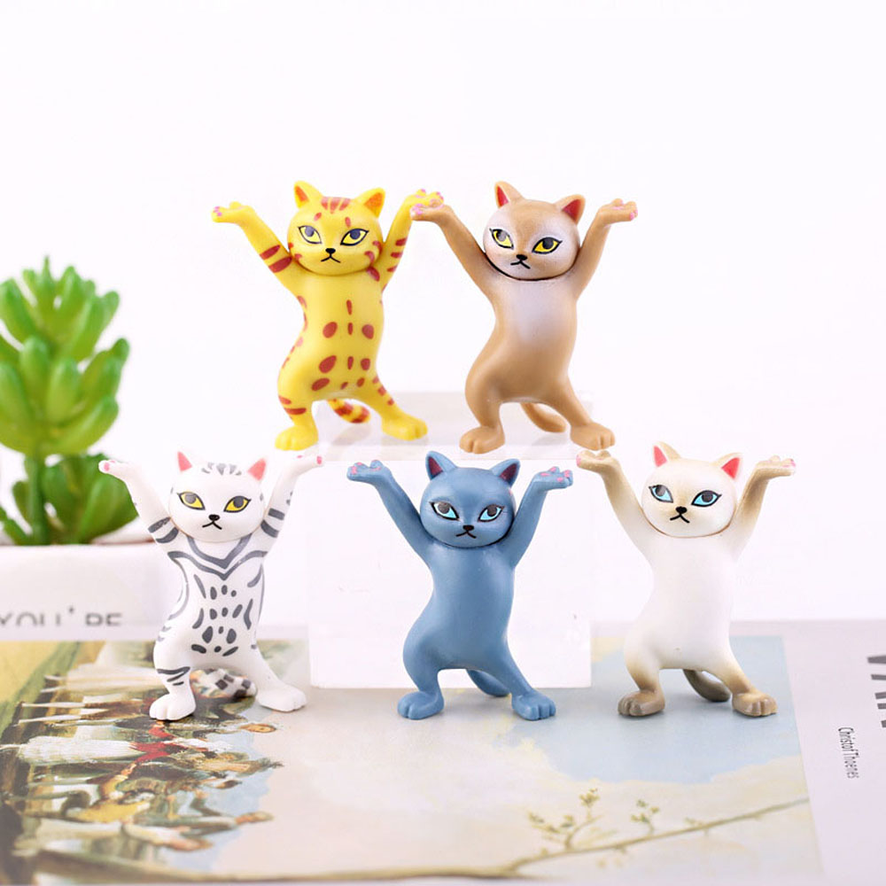 Bộ 5 Tượng Mèo Nhảy Múa Đáng Yêu