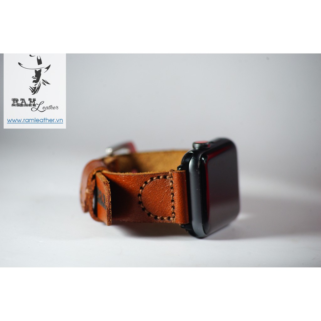 Dây đồng hồ Apple Watch , Iwatch , Iphone Watch Da Bò Phong Cách Phi Công RAM Leather Pilot Vachetta  Bền Đẹp