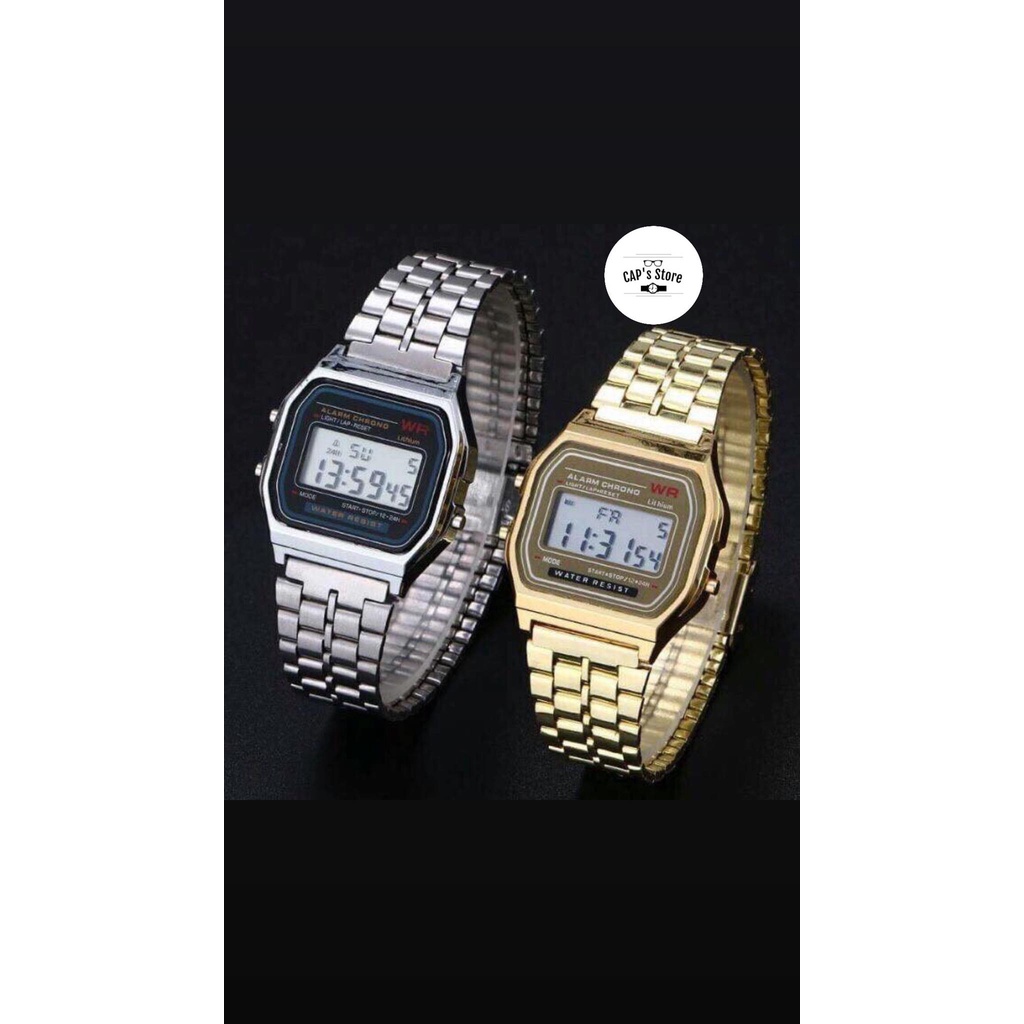 Đồng hồ thể thao nam nữ WR điện tử, full chức năng dáng casio dây kim loại | BigBuy360 - bigbuy360.vn