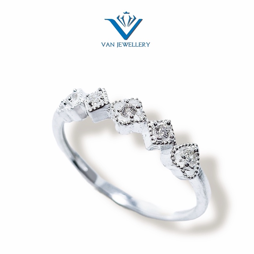 Nhẫn bạc Nhẫn thiết kế mặt Tứ quý chi tiết tinh tế