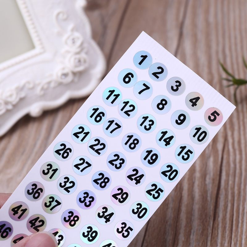 Bộ Hình Dán Chữ Số 8mm Từ 1 Đến 200