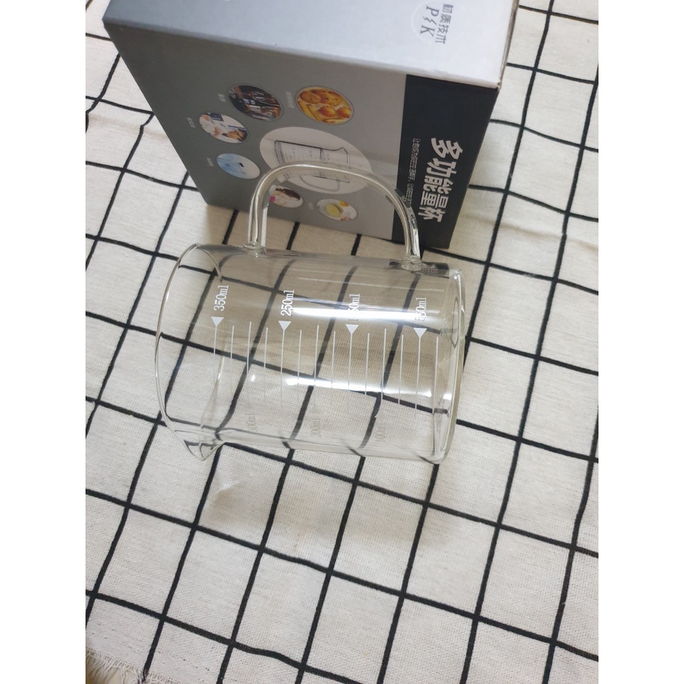 Cốc Chia Vạch Có Tay Cầm, Dùng Đo Lường Trong Nấu Nướng Dung Tích 350ml (ảnh thật)