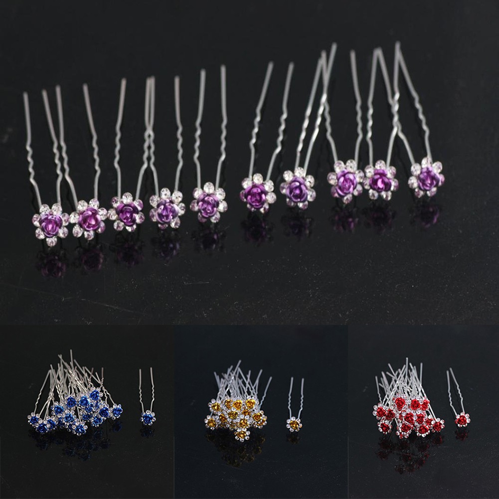 Bộ 10 KẹP TóC Mạ BạC Xinh XắN