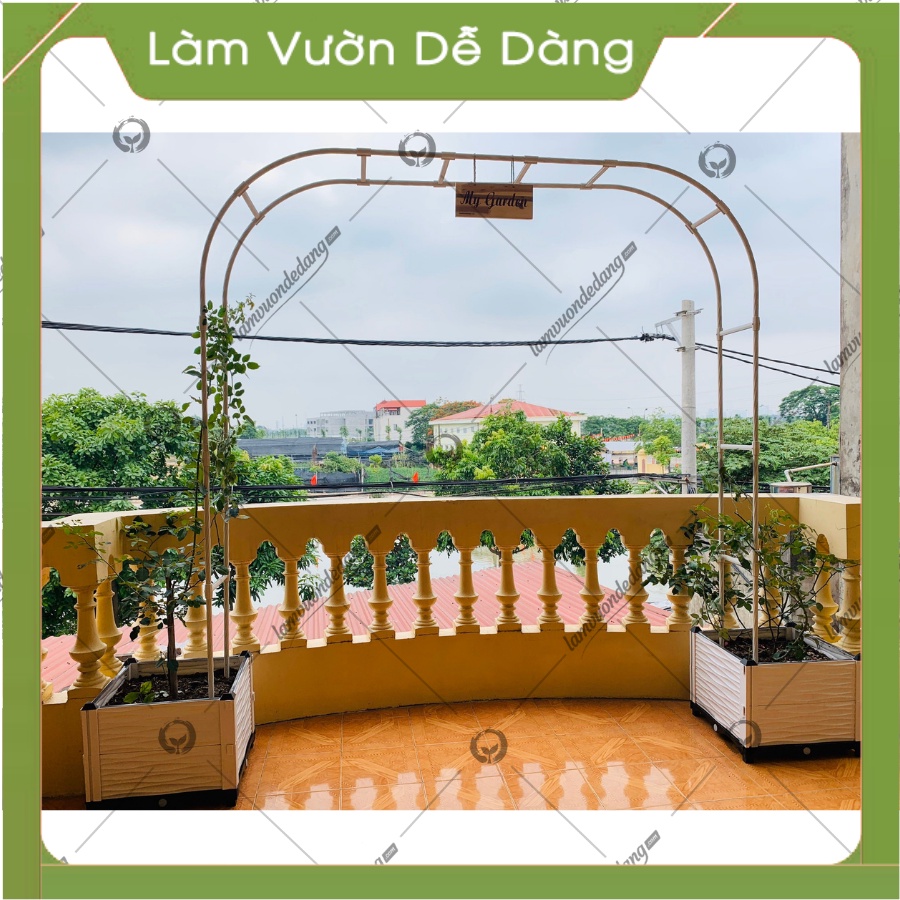 ✔ KHUNG CỔNG VÒM HOA HỒNG - MÀU TRẮNG ✔ DÙNG ĐỂ ĐỠ CÂY CHO HOA HỒNG LEO, CÂY LEO THÀNH CỔNG VÒM.