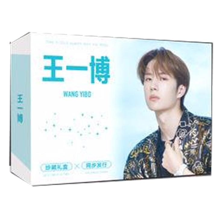 Hộp quà tặng Vương Nhất Bác Trần Tình Lệnh có poster postcard bookmark banner huy hiệu album ảnh