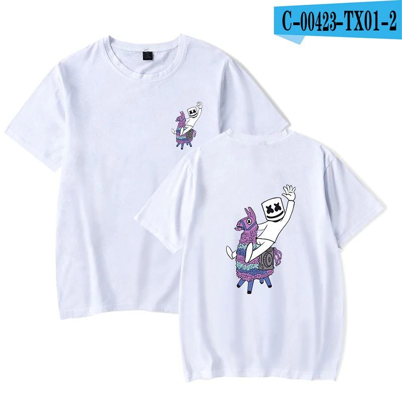 Áo thun cotton ngắn tay in họa tiết game Docom MARSHMELLO có size lớn 4XL