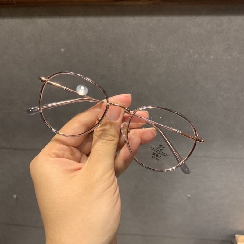 Gọng Kính vintage cao cấp chuyên lắp cận dáng oval 2301