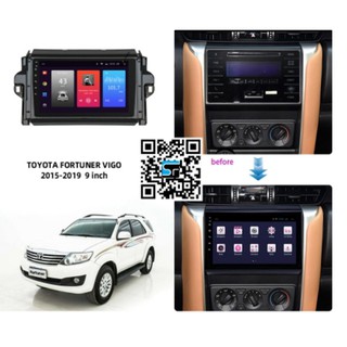 MẶT DƯỠNG LẮP MÀN HÌNH 9INCH CHO XE TOYOTA FORTUNER 2017-2023 KÈM JACK NGUỒN CHUẨN NHÀ MÁY
