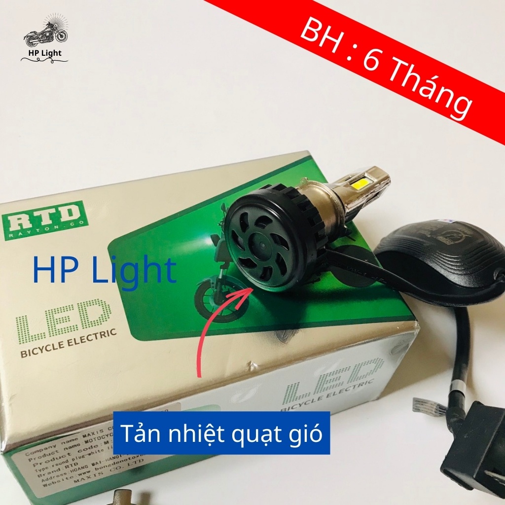 Đèn Led Xe Máy 6 Tim Led RTD Siêu Sáng H4 M5 35w Xe Wave và nhiều dòng xe khác HPLIGHT M02E