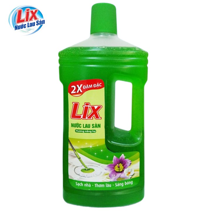 COMBO 36 - Nước giặt LIX hương hoa 2kg + Nước rửa chén LIX siêu sạch chanh 1.4kg + Nước lau sàn LIX hương nắng hạ 1 lít