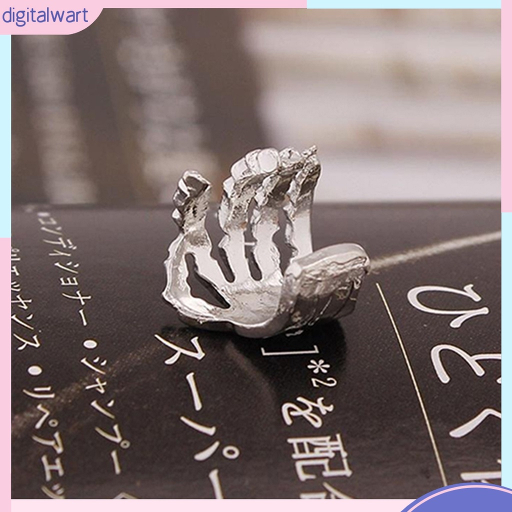 Khuyên vành tai đơn thiết kế hình bàn tay xương cá tính độc đáo dành cho nam và nữ